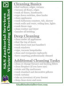 S&S Janitorial Services Winter Cleaning Checklist