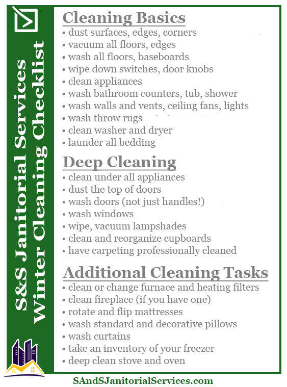 S&S Janitorial Services Winter Cleaning Checklist ...